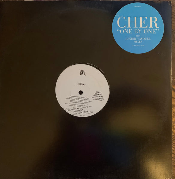 CHER - ONE BY ONE  Promo 12" LP Vinyl - Used (w. sticker)