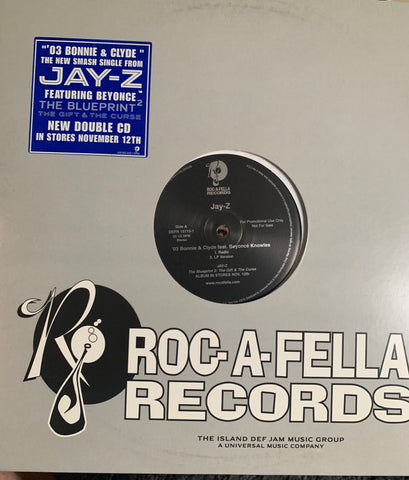 Jay-Z f: Beyonce - '03 Bonnie & Clyde 12" promo LP Vinyl - Used