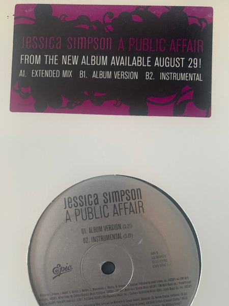 Jessica Simpson - A Public Affair (Promo)  12" LP VINYL - Used