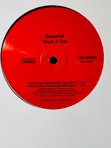 Beyonce - -WORK IT OUT (Promo 12") Remix LP Vinyl -