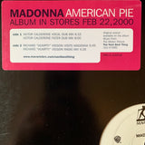 MADONNA - AMERICAN PIE (PROMO) 12" Lp vinyl 1999 - used