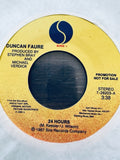 Duncan Faure - 24 Hours (Promo 45 record) Used