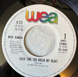 Nick Kamen ft: MADONNA - Each Time You Break My Heart (Japan 45 record) 7" Vinyl - Used