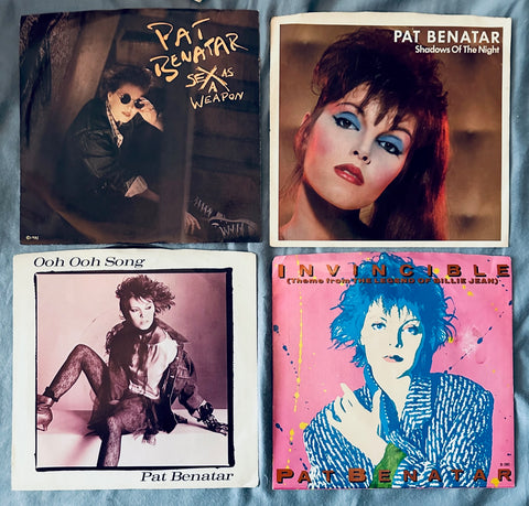 Pat Benatar - set of 4 original 80s 45 records (Lot 1) - Used