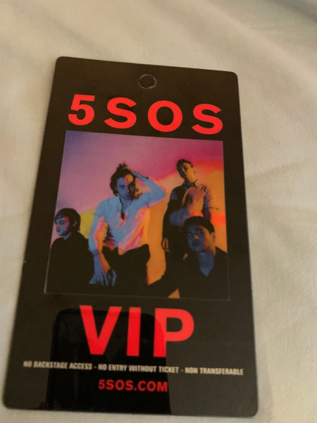 5 Seconds of Summer (5SOS) VIP Tour pass.