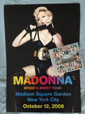 Madonna - NYC Limited edition Official Tour poster Sticky & Sweet 2008