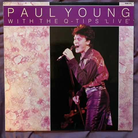 Paul Young - With the Q-tips : LIVE Lp vinyl - used