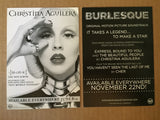 Christina Aguilera - 2 Promotional 5x7 cards Bi-On-Ic, Burlesque