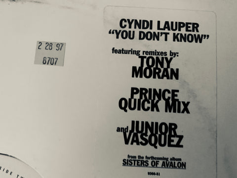 Cyndi Lauper - You Don't Know  (PROMO) 12" LP Vinyl - Used