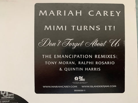 Mariah Carey - Promotional 12' LP Vinyl  "Don't Forget About Us" double LP - Used