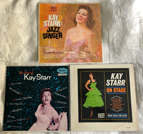 Kay Starr LP Vinyl 3 Used Lot - The Hits, On Stage, Jazz Singer Capitol Records