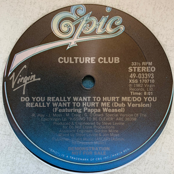 Culture Club / Boy George - Do You Really Want To Hurt Me  PROMO 12" Lp Vinyl - used